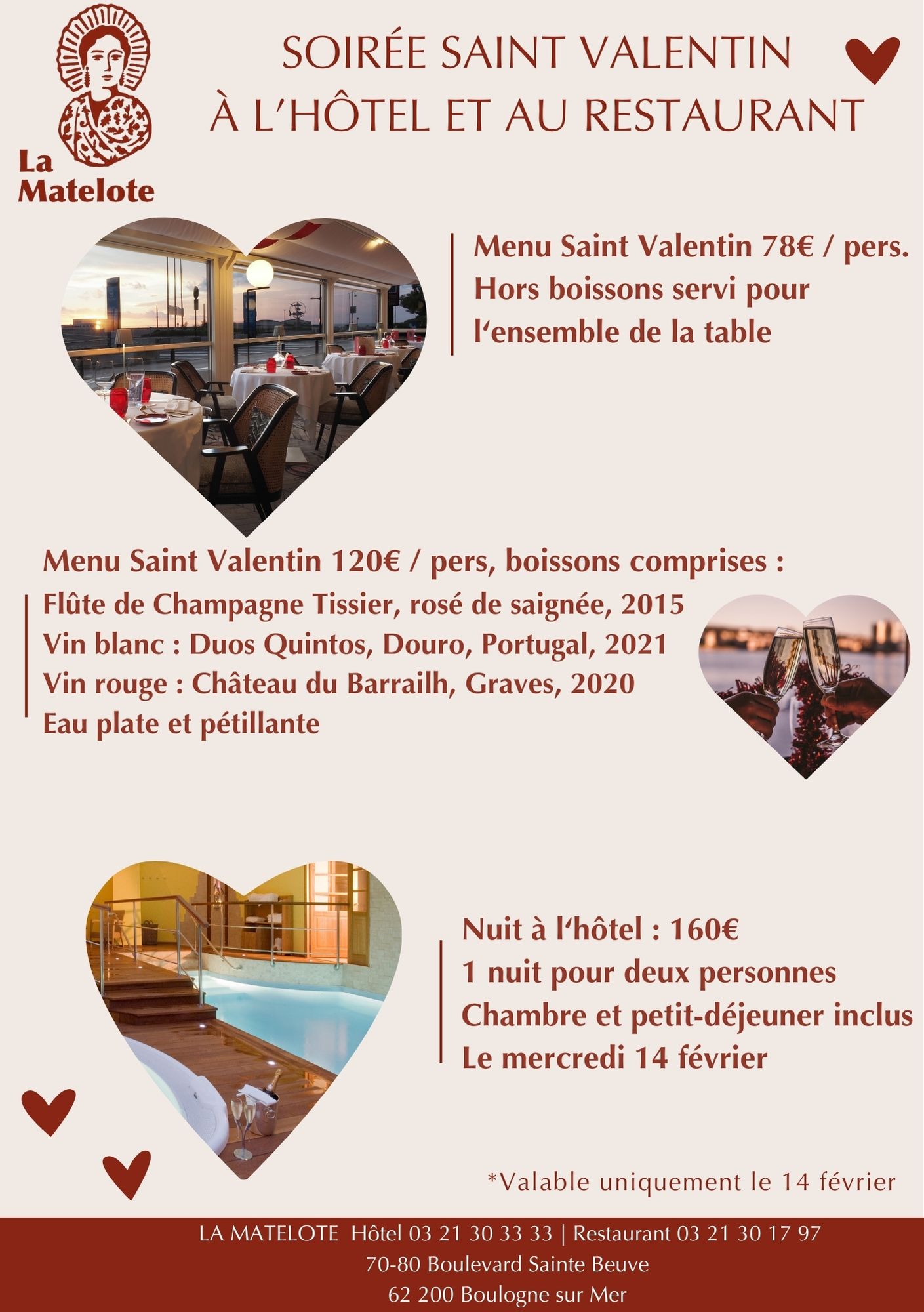 Menu Saint-Valentin - 1 pers.